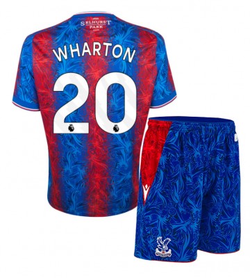 Crystal Palace Adam Wharton #20 Domácí dres komplet pro Děti 2024-25 Krátkým Rukávem (+ Krátké kalhoty)